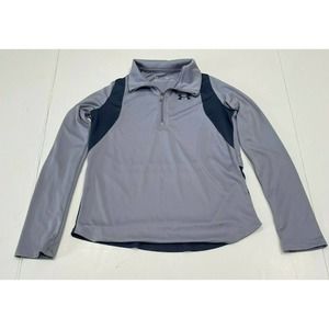 Under Armour Loose Zip Heat Gear Long Sleeve Shirt Youth Girls M YMD Purple Mesh